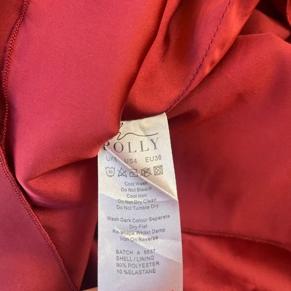 NWT Oh Polly Red Cowl Neck Underwire A-Line Mini Dress Size 4 - Picture 13 of 16